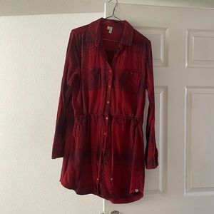 Plaid dress with pockets